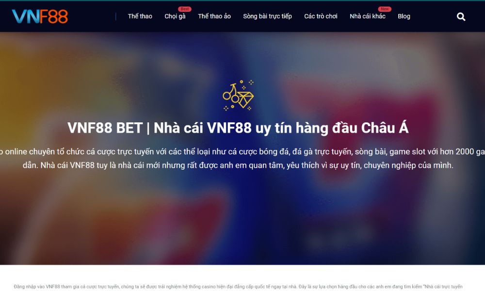 Giới thiệu trang casino trực tuyến VNF88 mới nhất